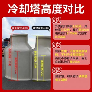 高温型冷却水塔10吨80至200t凉水塔圆玻璃钢冷水塔工业